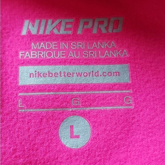 🔹️HOST PICK Nike Hot Pink Fleece Lined 1/2 Zip Mock Neck Athletic Top Large - Picture 12 of 15